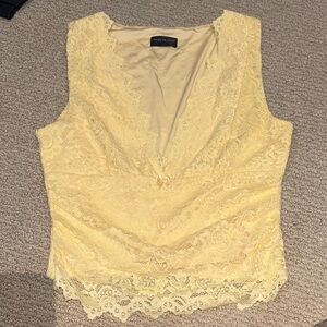 White Fox Boutique Let's Just Talk Lace Top Butter